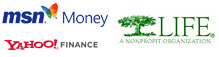 MSN Money, Yahoo Finance, Life Foundation